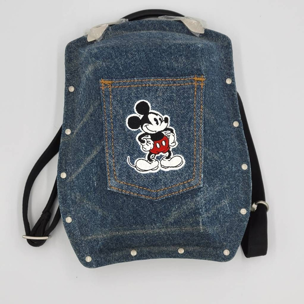 Scarabee Bobble-e Disney Mickey Mouse Backpack Shoulder Bag Hard Shell Denim New